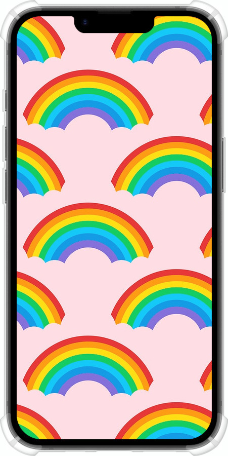 Силикон с усиленными углами чехол Rainbows для Apple iPhone 16e - 4478sp-3971 изображение 