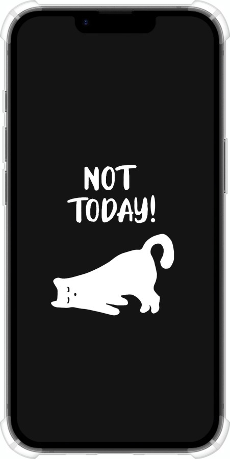 Силикон с усиленными углами чехол Уставший кот для Apple iPhone 16e - 4535sp-3971 изображение 