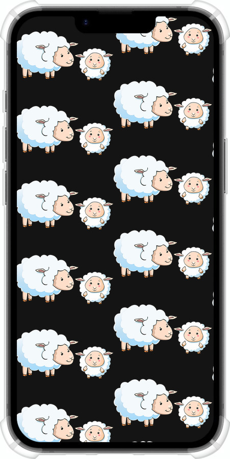 Силикон с усиленными углами чехол Овечки1 для Apple iPhone SE 4 - 4637sp-3652 изображение 