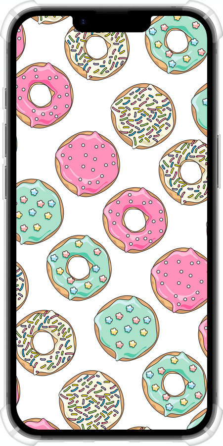 Силикон с усиленными углами чехол Пончики 1 для Apple iPhone SE 4 - 4657sp-3652 изображение 