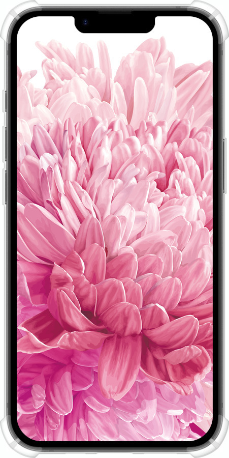 Силикон с усиленными углами чехол Хризантема для Apple iPhone SE 4 - 4666sp-3652 изображение 