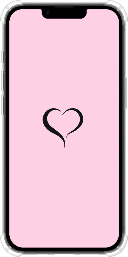 Силіконовий протиударний с посиленими кутами чехол Серце 1 для Apple iPhone SE 4 - 4730sp-3652 изображение 