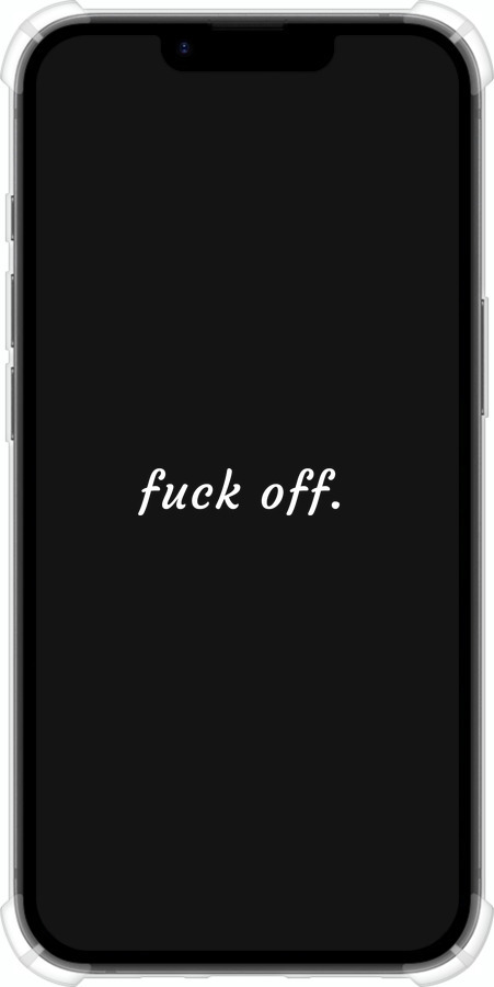 Силіконовий протиударний с посиленими кутами чехол Fuck off для Apple iPhone SE 4 - 4731sp-3652 изображение 