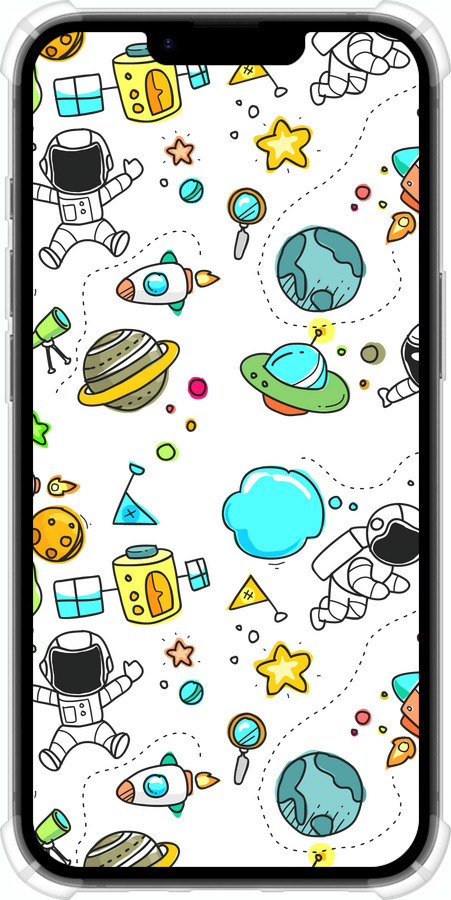 Силикон с усиленными углами чехол Космос для Apple iPhone 16e - 4735sp-3971 изображение 