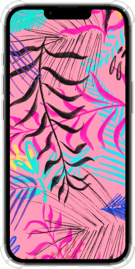 Силикон с усиленными углами чехол Растительный узор 2 для Apple iPhone 16e - 4740sp-3971 изображение 