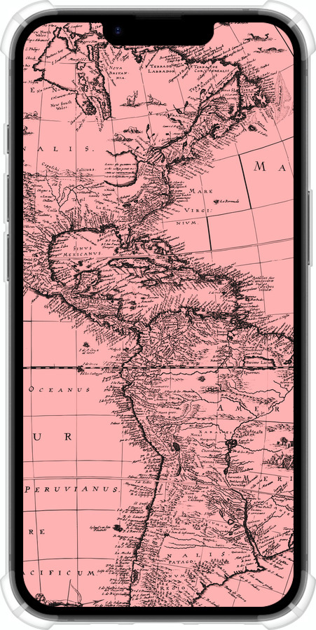 Силикон с усиленными углами чехол Карта для Apple iPhone SE 4 - 4794sp-3652 изображение 