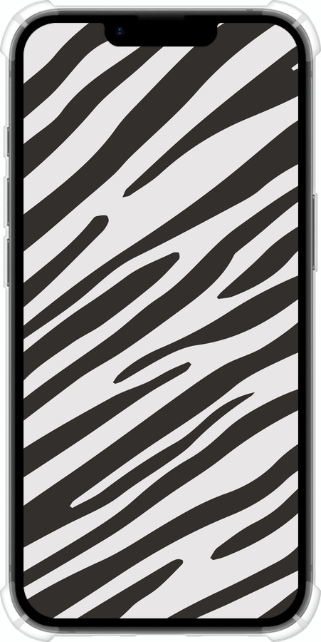Силикон с усиленными углами чехол Классическая зебра для Apple iPhone SE 4 - 4874sp-3652 изображение 