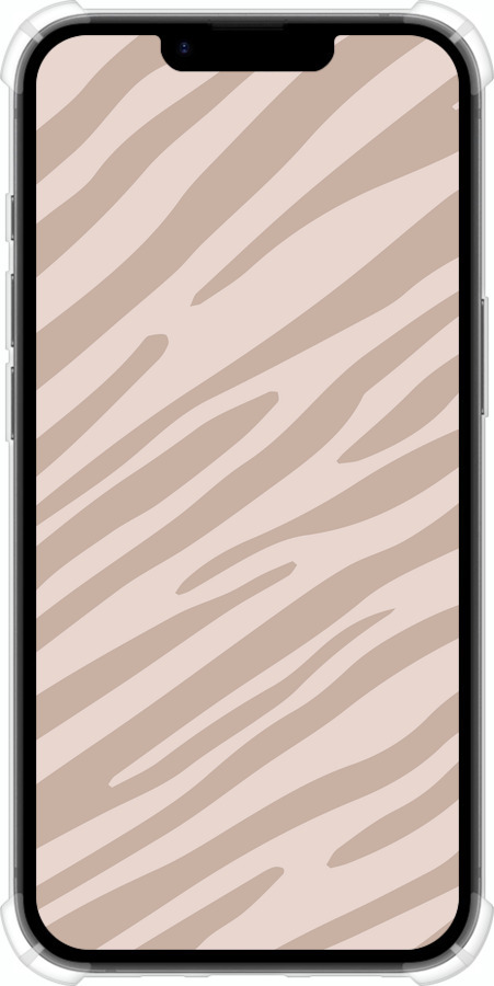 Силикон с усиленными углами чехол Зебра беж для Apple iPhone 16e - 4875sp-3971 изображение 