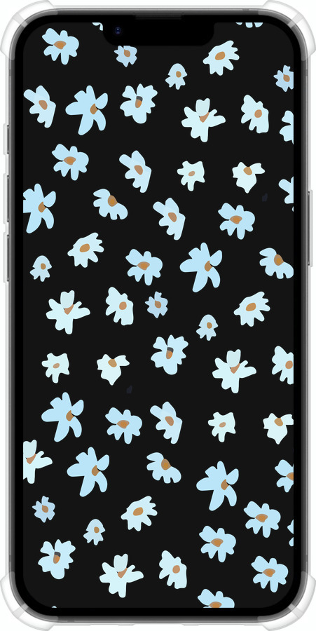 Силіконовий протиударний с посиленими кутами чехол Квітковий для Apple iPhone SE 4 - 4900sp-3652 изображение 