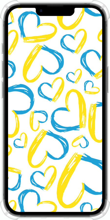 Силикон с усиленными углами чехол Сердца UA для Apple iPhone 16e - 5292sp-3971 изображение 