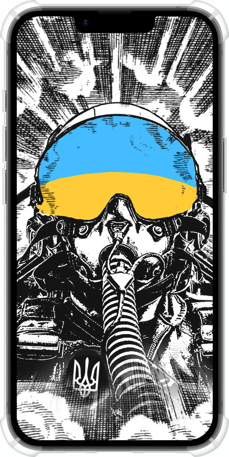 Силикон с усиленными углами чехол Призрак Киева v3 для Apple iPhone SE 4 - 5307sp-3652 изображение 