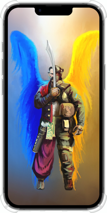 Силіконовий протиударний с посиленими кутами чехол Воїн Ангел  для Apple iPhone 16e - 5317sp-3971 изображение 