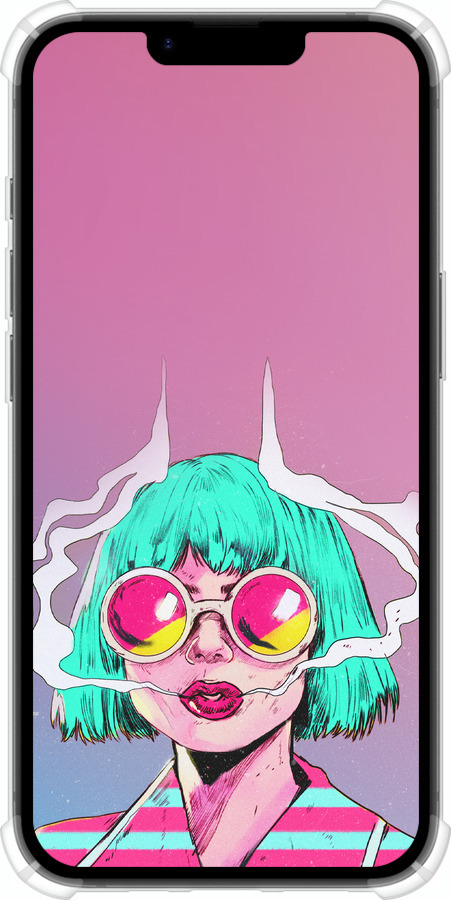 Силіконовий протиударний с посиленими кутами чехол Поп арт дівчина для Apple iPhone SE 4 - 5378sp-3652 изображение 