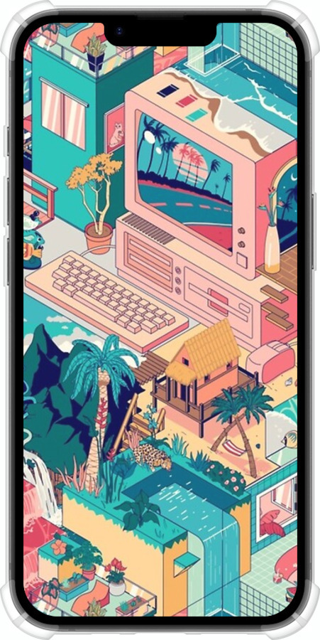 Силикон с усиленными углами чехол № 5393 для Apple iPhone SE 4 - 5393sp-3652 изображение 