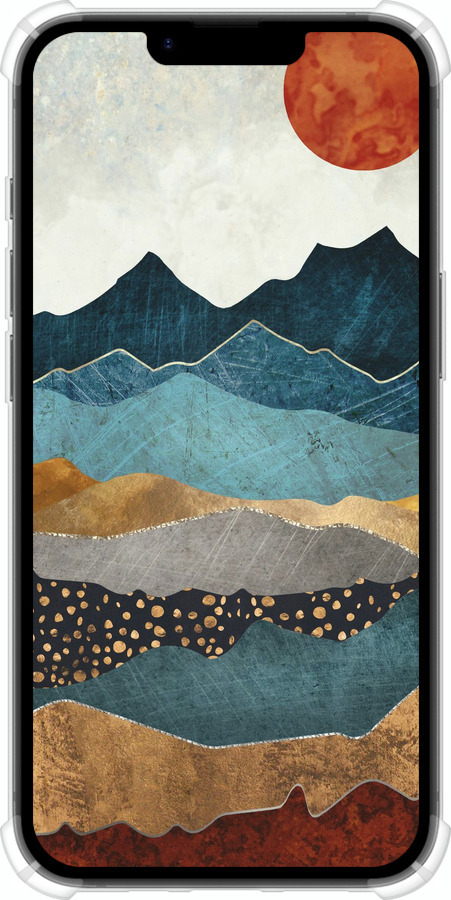 Силикон с усиленными углами чехол Закат горы для Apple iPhone SE 4 - 5434sp-3652 изображение 