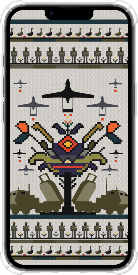 Силикон с усиленными углами чехол Вышиванка UA для Apple iPhone SE 4 - 5446sp-3652 изображение 