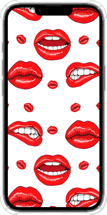 Силіконовий протиударний с посиленими кутами чехол Губи v3 для Apple iPhone SE 4 - 5477sp-3652 изображение 