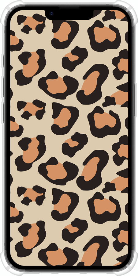 Силикон с усиленными углами чехол Пятна леопарда v2 для Apple iPhone 16e - 5496sp-3971 изображение 