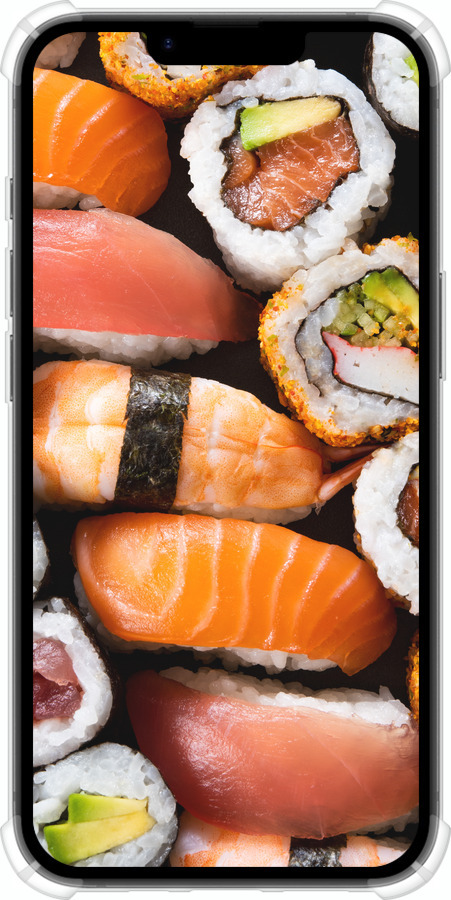 Силіконовий протиударний с посиленими кутами чехол Суші v3 для Apple iPhone SE 4 - 5540sp-3652 изображение 