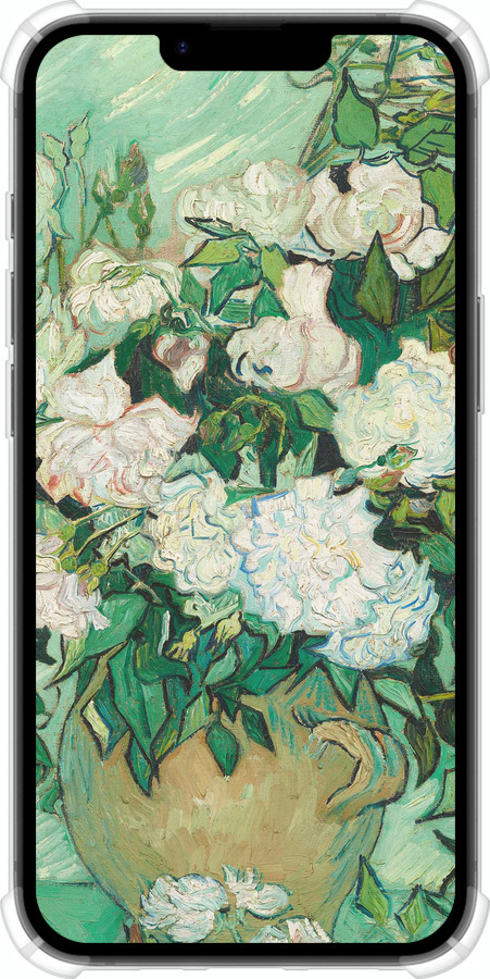 Силикон с усиленными углами чехол Винсент Ван Гог. Ваза с розами для Apple iPhone SE 4 - 5543sp-3652 изображение 