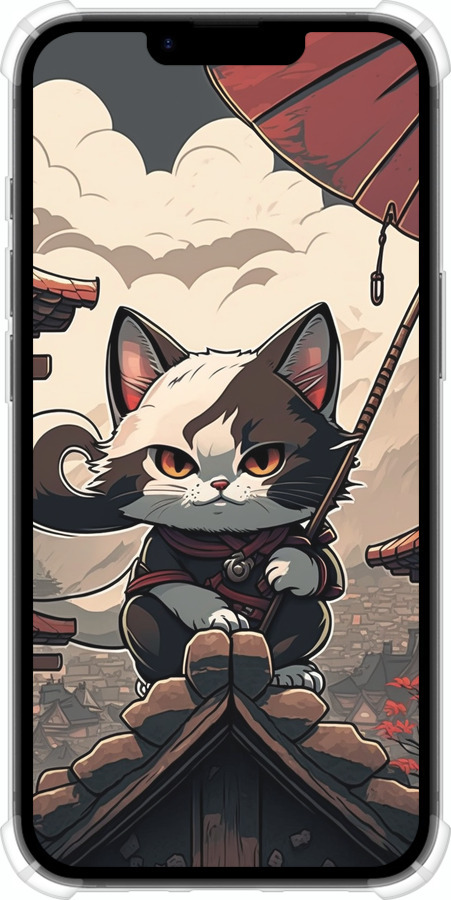 Силикон с усиленными углами чехол Япония - кот на крыше для Apple iPhone SE 4 - 5582sp-3652 изображение 