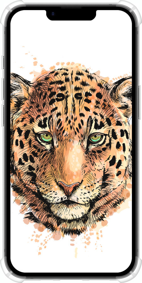 Силіконовий протиударний с посиленими кутами чехол Леопард v2 для Apple iPhone SE 4 - 5606sp-3652 изображение 