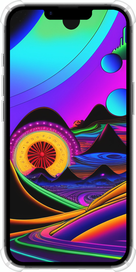 Силикон с усиленными углами чехол Абстракция v3 для Apple iPhone 16e - 5620sp-3971 изображение 