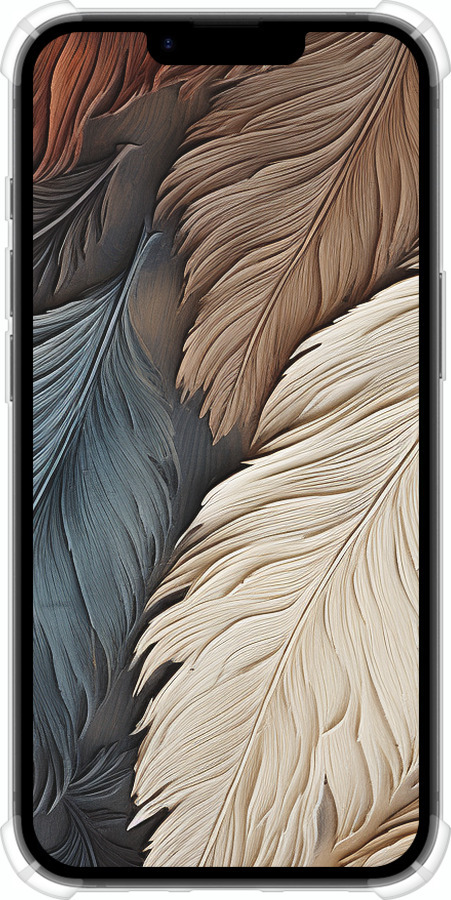 Силикон с усиленными углами чехол Листья в стиле бохо для Apple iPhone SE 4 - 5643sp-3652 изображение 