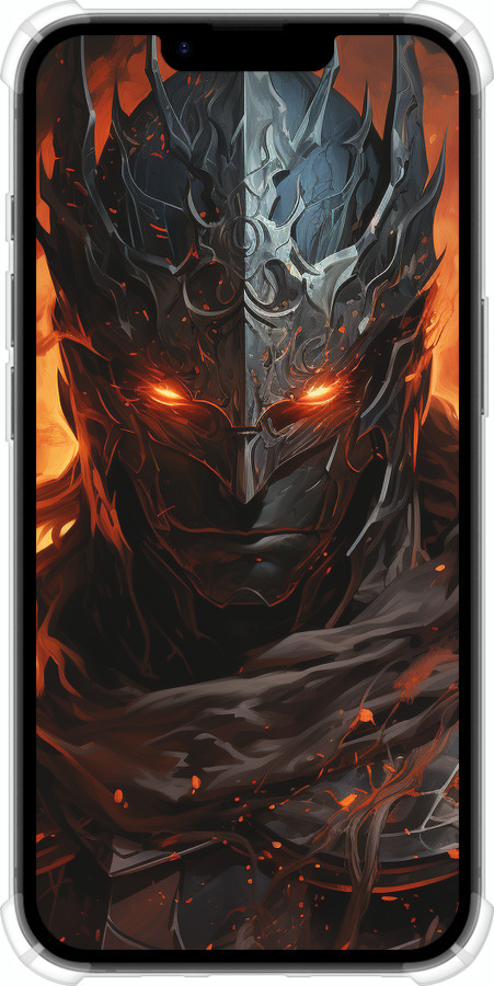 Силикон с усиленными углами чехол Темный рыцарь для Apple iPhone 16e - 5650sp-3971 изображение 