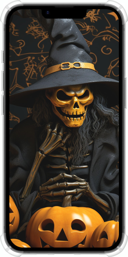 Силіконовий протиударний с посиленими кутами чехол Хелловін 2 для Apple iPhone SE 4 - 5654sp-3652 изображение 