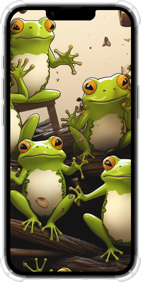 Силикон с усиленными углами чехол Жабки для Apple iPhone 16e - 5656sp-3971 изображение 