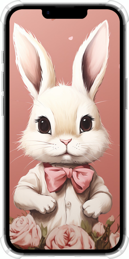 Силикон с усиленными углами чехол Зайчик для Apple iPhone SE 4 - 5669sp-3652 изображение 