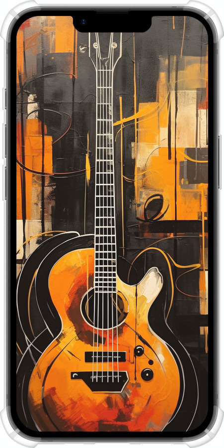 Силіконовий протиударний с посиленими кутами чехол Чохол для телефону Помаранчева гітара для Apple iPhone SE 4 - 5934sp-3652 изображение 