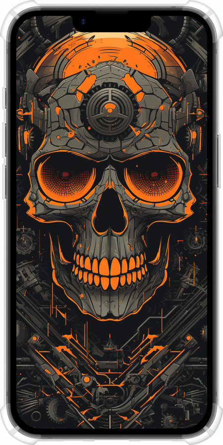 Силикон с усиленными углами чехол Череп для Apple iPhone SE 4 - 5952sp-3652 изображение 