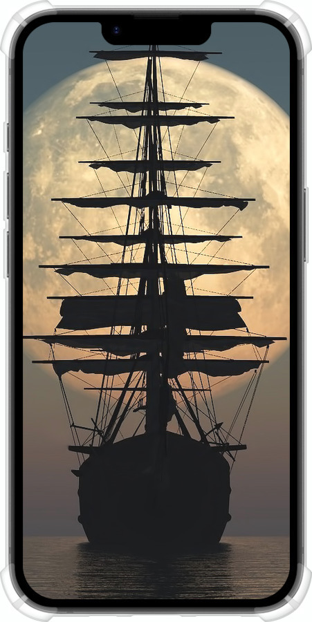 Силикон с усиленными углами чехол Корабль для Apple iPhone 16e - 5998sp-3971 изображение 