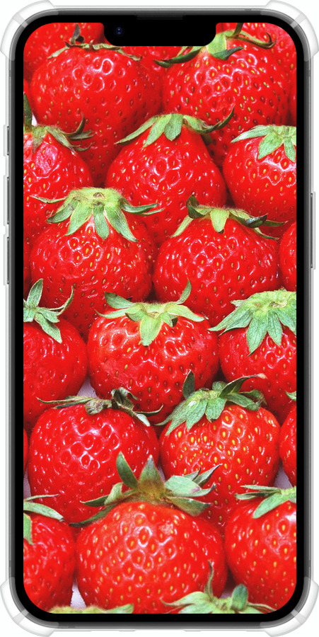 Силіконовий протиударний с посиленими кутами чехол Полуниця для Apple iPhone SE 4 - 6020sp-3652 изображение 