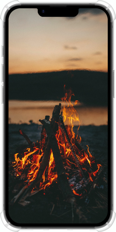 Силикон с усиленными углами чехол Огонь для Apple iPhone SE 4 - 6021sp-3652 изображение 