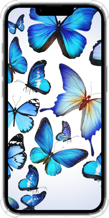 Силикон с усиленными углами чехол Бабочки для Apple iPhone SE 4 - 6023sp-3652 изображение 