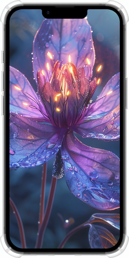 Силикон с усиленными углами чехол Магический цветок для Apple iPhone SE 4 - 6038sp-3652 изображение 