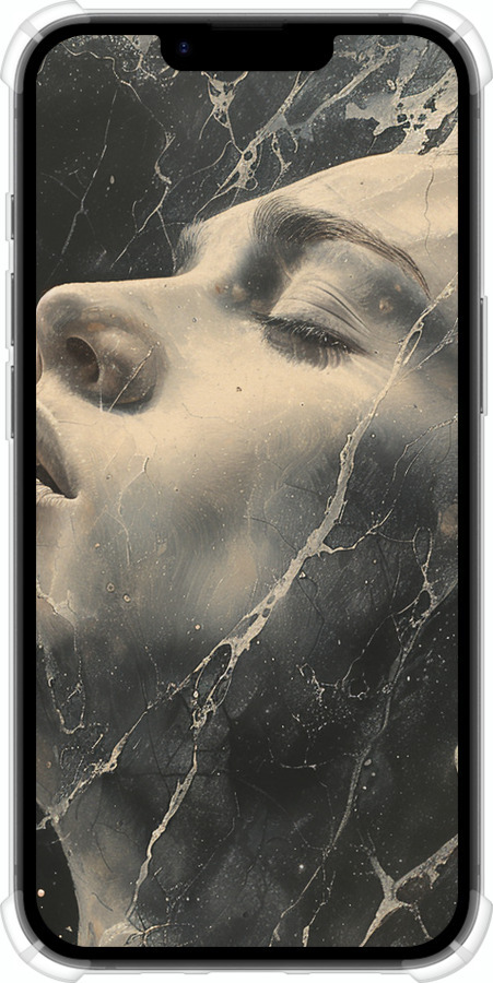 Силикон с усиленными углами чехол Мраморная женщина для Apple iPhone SE 4 - 6040sp-3652 изображение 