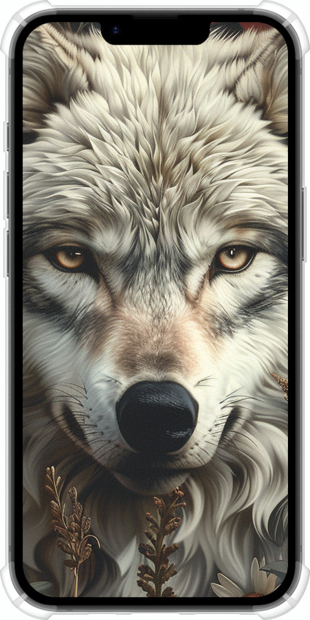 Силикон с усиленными углами чехол Волчий взгляд для Apple iPhone SE 4 - 6066sp-3652 изображение 