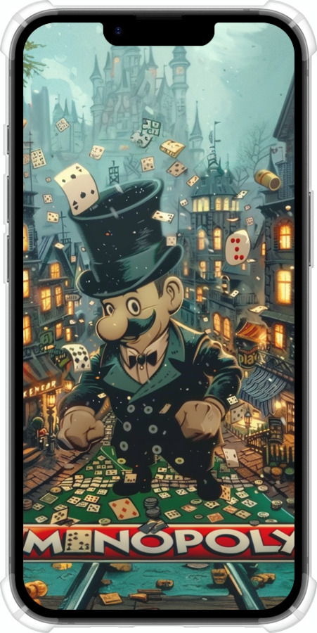 Силіконовий протиударний с посиленими кутами чехол Казковий Monopoly для Apple iPhone SE 4 - 6086sp-3652 изображение 