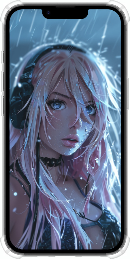 Силикон с усиленными углами чехол Неоновый дождь для Apple iPhone SE 4 - 6119sp-3652 изображение 