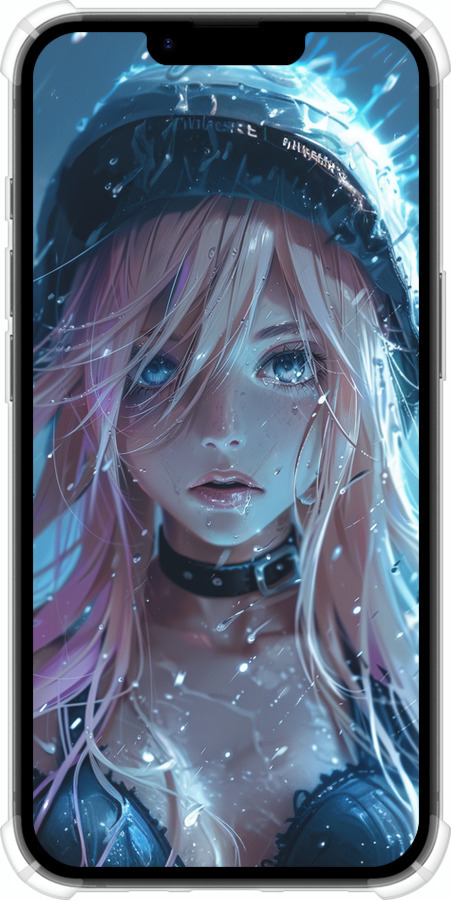 Силикон с усиленными углами чехол Аниме-дива под дождем для Apple iPhone SE 4 - 6120sp-3652 изображение 