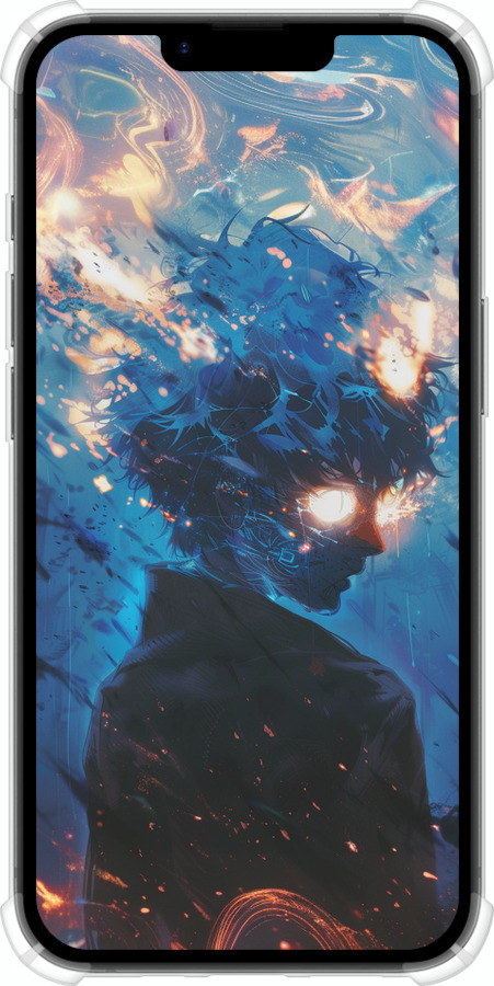 Силикон с усиленными углами чехол Сатору Годжо для Apple iPhone SE 4 - 6129sp-3652 изображение 