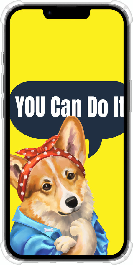 Силикон с усиленными углами чехол чехол с корги You Can Do It для Apple iPhone SE 4 - 6184sp-3652 изображение 