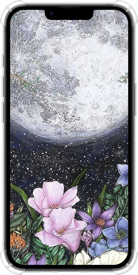 Силикон с усиленными углами чехол Полночь в саду для Apple iPhone 16e - 6259sp-3971 изображение 