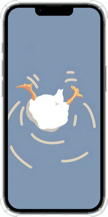 Силикон с усиленными углами чехол Гусь ныряет для Apple iPhone SE 4 - 6275sp-3652 изображение 