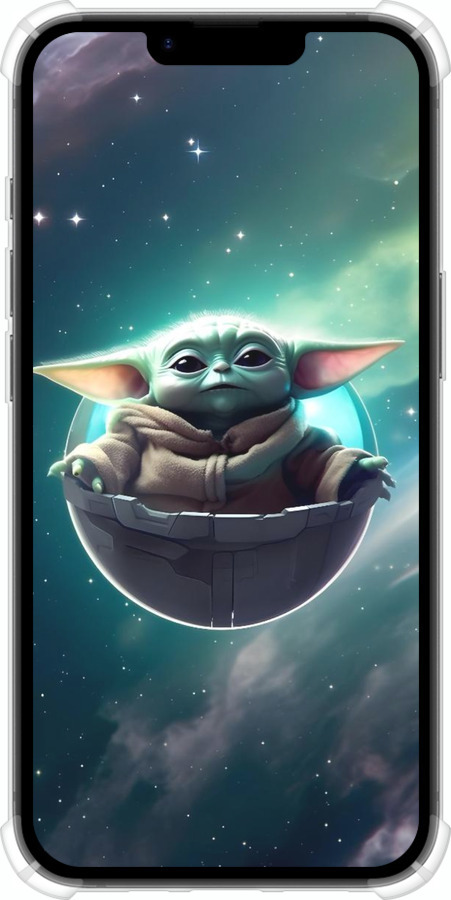 Силіконовий протиударний с посиленими кутами чехол Малышь йода для Apple iPhone SE 4 - 6294sp-3652 изображение 