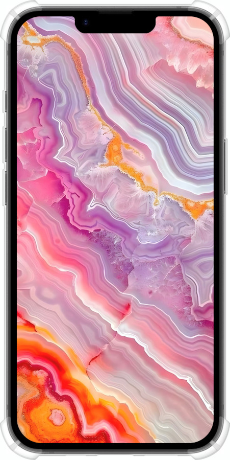 Силикон с усиленными углами чехол Мрамор 2 для Apple iPhone SE 4 - 6307sp-3652 изображение 